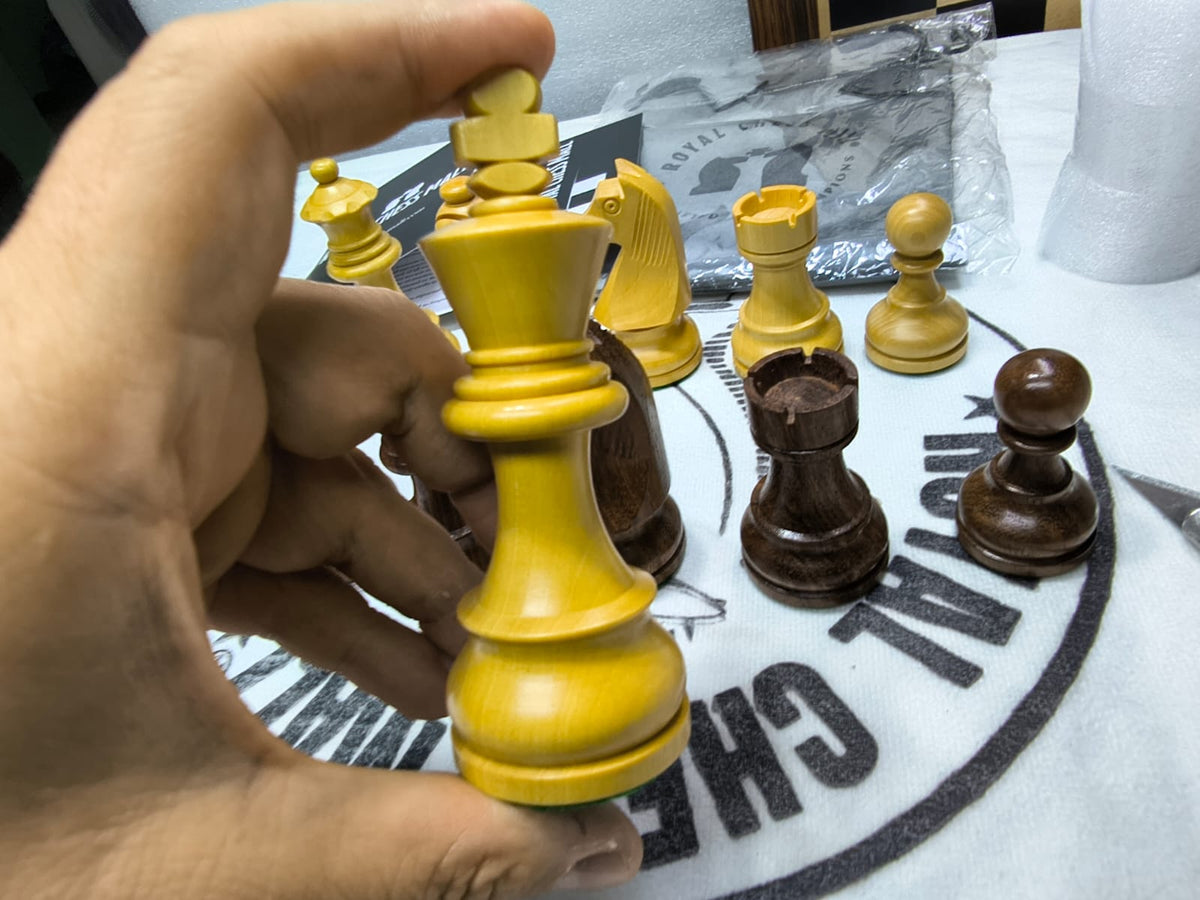 Ajedrez Tournament Staunton 3.8" | Palisandro y Boj | Royal Chess Mall ÚNICA UNIDAD | NUEVO! PRECIO DE RECUPERACIÓN