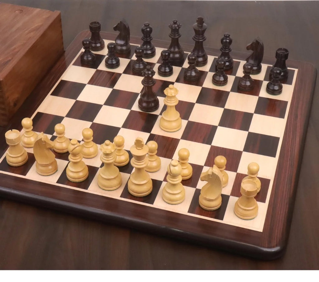 Ajedrez Tournament Staunton 3.8" | Palisandro y Boj | Royal Chess Mall ÚNICA UNIDAD | NUEVO! PRECIO DE RECUPERACIÓN