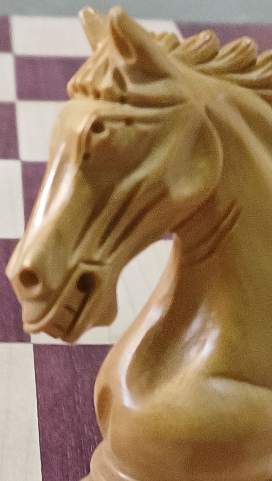 Ajedrez de Lujo Tilted Knight 4.5" | Rosewood (Padauk Africano) y Boj | Royal Chess Mall | Impecable!